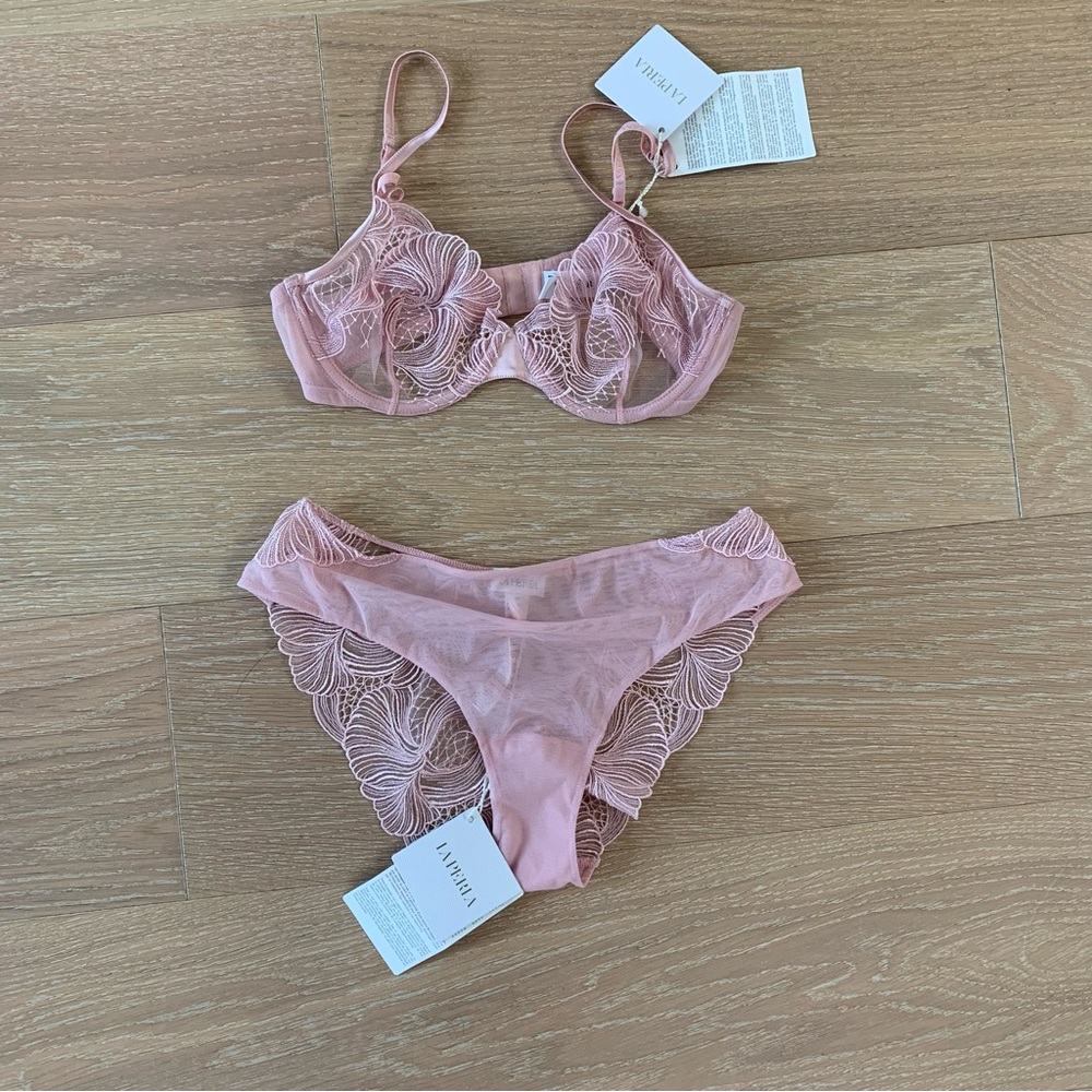 La Perla Pink Camelia Brazilian Briefs